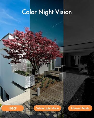 Dzees 2K Solar Wireless Outdoor Security Cameras, Battery Powered, 2-Pack | Spotlight, siren alarm, PIR AI detection, color night vision, 2.4GHz WiFi, cloud and SD storage in Saudi Arabia