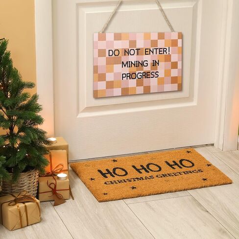 Christmas Pixel Room Decor for Bedroom, Do Not Enter TNT Pixel Gaming Wooden Door Sign, Room Wood Plaque Sign 9 x 6 Inch, Mining in Progress Gaming Door Sign Hanging, Playroom Decor Hanging in Saudi Arabia