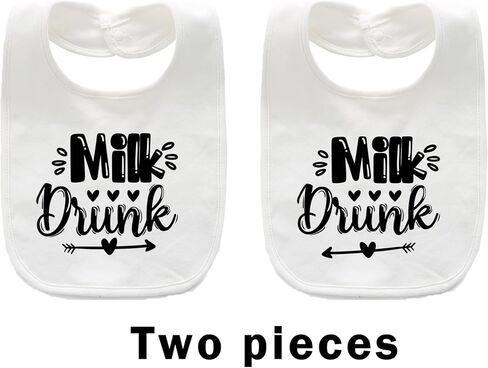 Baby Twins Bibs Milk Newborn Baby Bibs Cute Unisex Bibs Set Toddler Baby Boy Girl Bibs in Saudi Arabia