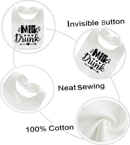 Baby Twins Bibs Milk Newborn Baby Bibs Cute Unisex Bibs Set Toddler Baby Boy Girl Bibs in Saudi Arabia