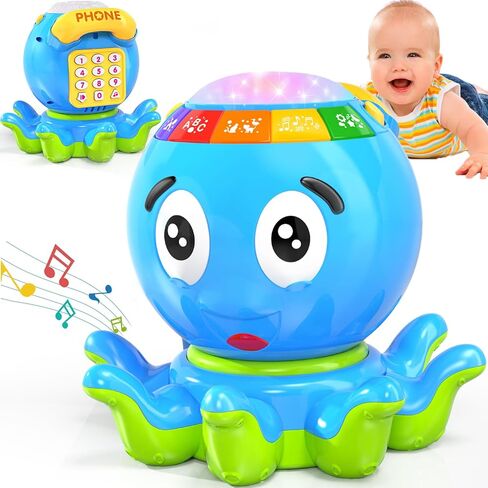MOONTOY Penguin Musical Crawling Baby Toys with Light & Sound Infant Tummy Time Toys 3 4 5 6 7 8 9 10 11 12 18 Month Developmental Newborn Toddler Sensory Activity Walking Christmas 1st Birthday Gift in Saudi Arabia