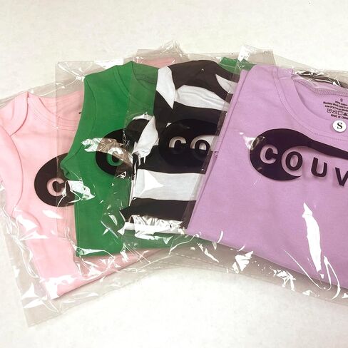 COUVER Soft Cotton Baby & Girls Crew Neck Solid/Stripe Long Sleeve Shirts in Kuwait