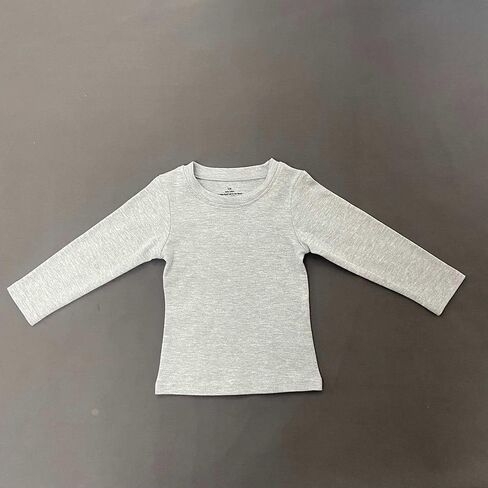 COUVER Soft Cotton Baby & Girls Crew Neck Solid/Stripe Long Sleeve Shirts in Kuwait