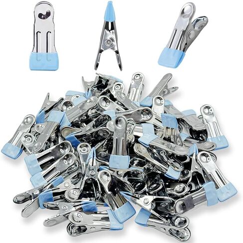 Clothes Pins for Hanging Clothes, Stainless Steel Clothes Pins for Laundry Clips, Multipurpose Clothes Pins, Clothes Pins Heavy Duty Outdoor, Bag Clips for Socks, Towels, Snacks, Photo (30, Beige) in Saudi Arabia