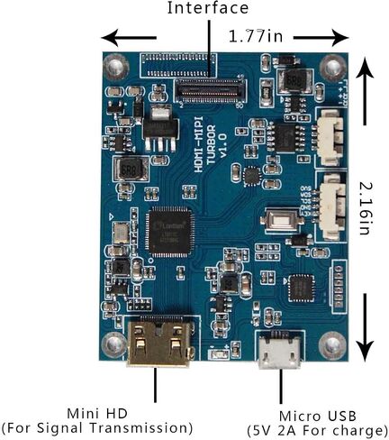 3.4 inch 800x800 IPS MIPI 330nit Round LCD Screen and mini HDMI 39 pins Controller Board,Micro USB Power Port in Kuwait