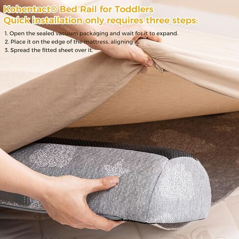 Bed Rail Bumpers for Toddlers with Pad - Foam Foldable Bed Bumper Guard with Dual Non-Slip Pads Waterproof Washable Soft Removable Cover Safe Bed Rail for Toddlers, Kids Senior in Kuwait