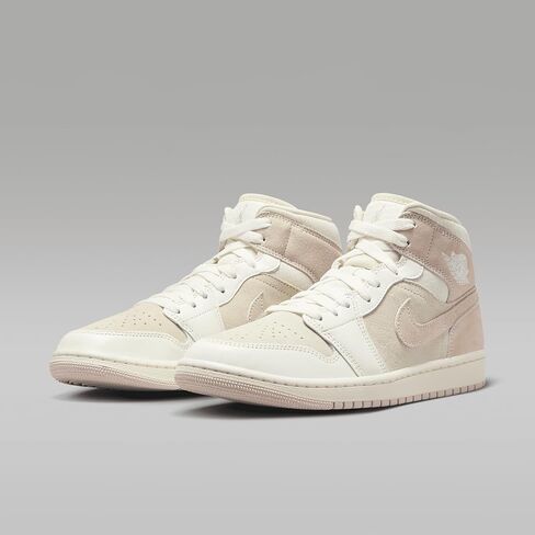 حذاء Air Jordan 1 Mid SE للسيدات (FQ1926-161، حليب جوز الهند/شراع/وردي ليجيند) مقاس 10.5 in Saudi Arabia