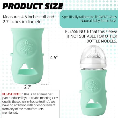 (3-Pack, 8 oz) Silicone Baby Bottle Sleeves Compatible with Avent Natural Glass Baby Bottles Anti-Colic Baby Bottle Cover for Philips Avent Glass Natural Baby Bottle 4 oz in Saudi Arabia