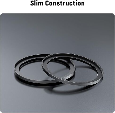 NEEWER 72-82mm Step Up Ring Adapter (2 Pack) with Cleaning Cloth, Ultra Slim Aluminum Alloy Lens Filter Adapter Ring for 72mm Camera Lens to Use 82mm Filter in Kuwait