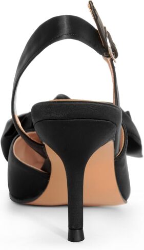 Kitten Heels for Women Closed Toe Bow Heels Shoes Pointed Toe Sling back Bow Heels in Kuwait