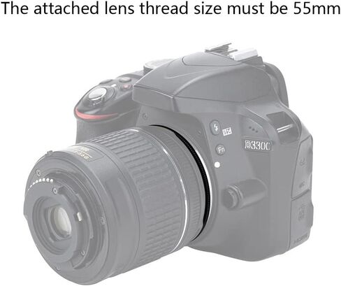 حلقة محول عكسي لعدسة ماكرو 55 مم لكاميرا Nikon D3500 D3400 D5600 مع عدسة AF-P 18-55 مم والمزيد من كاميرا Nikon F Mount DSLR مع عدسة تحتوي على خيط فلتر 55 مم in Kuwait