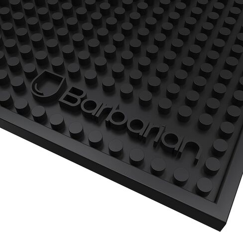 Barbarian Extra Large Bar Mat Drinks Runner Non-Slip Rubber Backing 600mm x 250mm Black Heat-Resistant Highly Durable Dishwasher Safe Flexible Heavy Duty Gripped (Bold) in Saudi Arabia