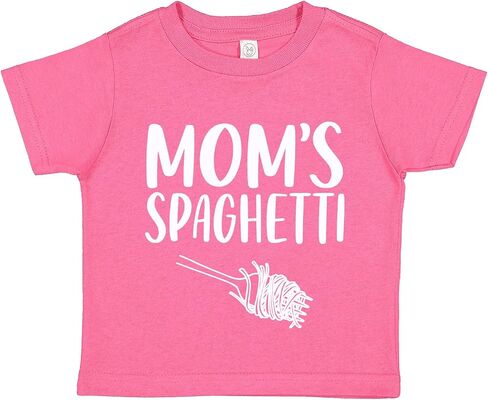 Tees & Tails Mom's Spaghetti 90s Hip Hop Retro Baby Infant Toddler Tee Shirt (Assorted Colors) in Saudi Arabia