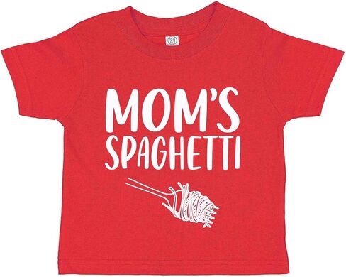 Tees & Tails Mom's Spaghetti 90s Hip Hop Retro Baby Infant Toddler Tee Shirt (Assorted Colors) in Saudi Arabia