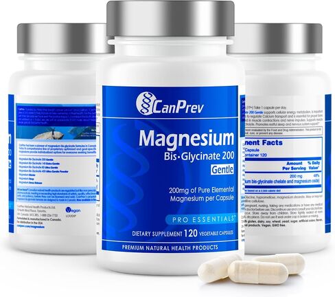 CanPrev Magnesium Bis-Glycinate 200, Veggie Capsules (240 Count (Pack of 1)) in Saudi Arabia