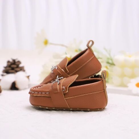 First Walking Shoes for Baby Boys Delightful Solid Color Slip-On Loafers, Lightweight, Non-Slip Flat in Saudi Arabia