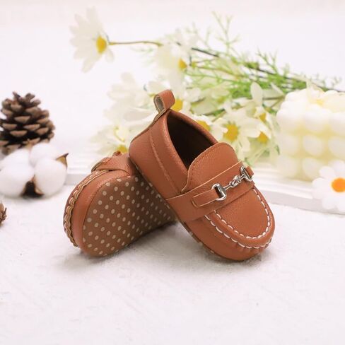 First Walking Shoes for Baby Boys Delightful Solid Color Slip-On Loafers, Lightweight, Non-Slip Flat in Saudi Arabia