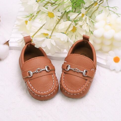 First Walking Shoes for Baby Boys Delightful Solid Color Slip-On Loafers, Lightweight, Non-Slip Flat in Saudi Arabia