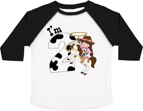 inktastic I'm Two-Cowgirl Riding Horse Birthday Toddler T-Shirt in Saudi Arabia