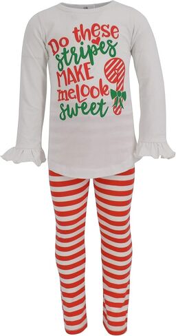 Unique Baby Girls Toddlers Kids Clothes 2pc Long Sleeve Graphic Shirt with Leggings Set in Kuwait