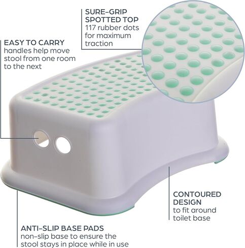 Dreambaby Step Stool for Kids - Non-Slip Base and Contoured Design for Toilet Potty Training and Sink Use - Mint in Kuwait