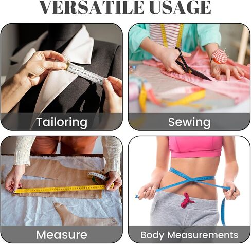 Tape Measure Fabric Measuring Tape Soft Cloth Tape Measure Body Sewing Measuring Tape Double Scale Seamstress Tape Measurement for Sewing Cloth 60 inch, 9 PCS Craft Vinyl Tailor Ruler for Weight Loss in Saudi Arabia
