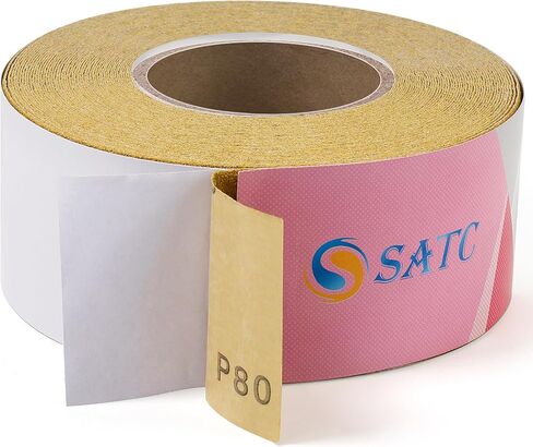 S SATC 40 حبيبة وردية PSA Longboard ورق صنفرة بطول 20 ياردة، لفة متواصلة بطول 2-3/4 بوصة، أوراق صنفرة ذاتية اللصق بعرض 2-3/4 بوصة للسيارات وكتل الصنفرة اليدوية وأعمال النجارة in Kuwait