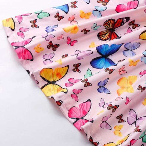 RETSUGO Toddler Girls Dresses Kids Summer Clothes Flutter Sleeve Birthday Party Bowknot Dress Casual Swing Sundress in Saudi Arabia