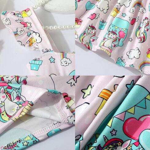 RETSUGO Toddler Girls Dresses Kids Summer Clothes Flutter Sleeve Birthday Party Bowknot Dress Casual Swing Sundress in Kuwait