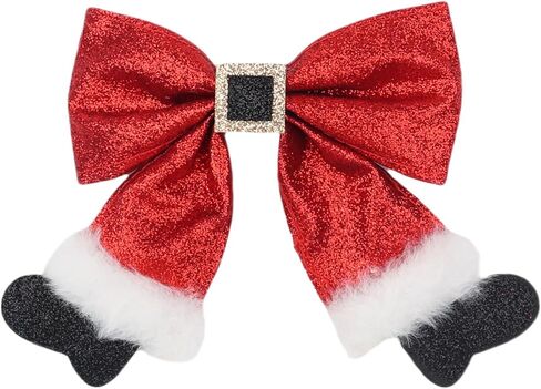 Christmas Hair Bow Clip Xmas Socks Hair Clips for Girls, Green Glitter Hair Bows Hairpins Winter Xmas New Year Holiday Alligator Hair Barrette for Costume Outfits Party Favors Gifts in Kuwait