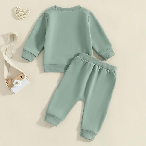 SAYOO Baby Girl Fall Outfit I Get My Attitude From All Women Funny Letter Sweatshirt Pullover +Sweatpants Toddler Clothes in Kuwait