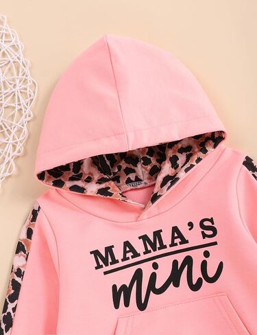 oklady Baby Girl Clothes Litter Print Hoodie Tops Patchwork Design Pants Baby Girl Fall Winter Outfits in Kuwait