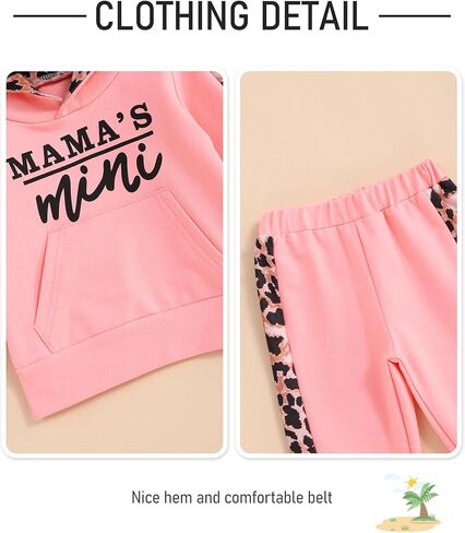 oklady Baby Girl Clothes Litter Print Hoodie Tops Patchwork Design Pants Baby Girl Fall Winter Outfits in Kuwait