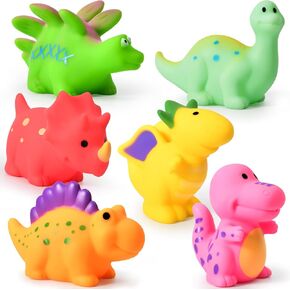 Bath Toys for Toddlers 1-3,6 Pcs No Hole Dinosaur Bathtub Toys for Infants 6-12-18 Months,Bath Toys Shower Toys Swimming Pool Toys for 1 -5 Year Old Boys Girls Kids Birthday for Kids Toys Age 1-5