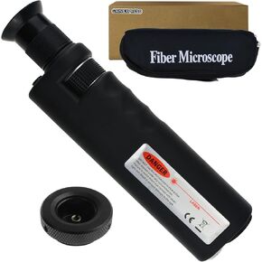Optical Fiber Microscope Cable Inspection 400x Magnification 2.5mm Adaptor Including 2.5mm and 1.25mm Adapters