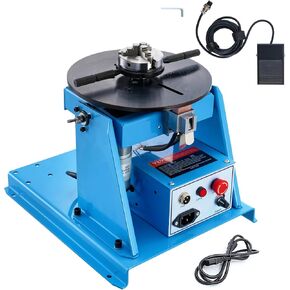 VEVOR Rotary Welding Positioner 66LBS / 30KG, 0-90° Welding Positioning Turntable Table 1-12RPM 80W, with 12.4 Inch 3-Jaw Lathe Chuck & Welding Torch Stand Holder for Cutting, Grinding, Assembly