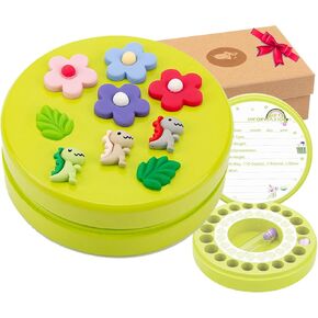 LYGA DIY Tooth Keepsake Box, Tooth Fairy Box Lost Teeth Holders for Kids, Tooth Saver, First Tooth Container (Blue)