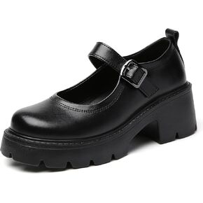 Mary Jane Shoes Women Platform Mary Janes Chunky Heels Pumps Round Toe Fashion Casual Shoes Comfortable Dress Shoes