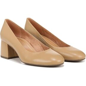 MOOMMO Women's Classic Chunky Block Heel Suede Pumps Round Closed Toe Slip On 2" Low Thick Heels Dress Shoes Matte Patent Leather Spring Fashion Office Work Pump Basic Shoe Elegant Wedding 4-11 M US