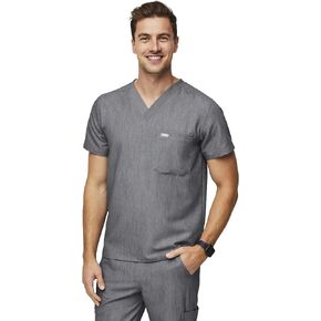 FIGS Leon Three-Pocket Scrub Top for Men - Navy Blue, M in Kuwait