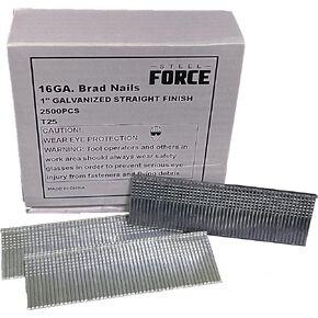 Steel Force T38 16 Gauge 1-1/2 Inch Length Straight Galvanized Finish Nails 2,500-Pack