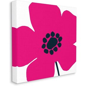 Stupell Industries Cute Girly Flower Pop Pink Children's Floral, Designed by Wild Apple Portfolio Wall Art, 24x24, Canvas