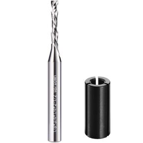 1/4 Inch Shank Spiral Router Bit Double Flutes Spiral Carbide Milling Tool Woodworking Cutting Tools Router Bit CNC Router Wood End Mill for Wood Carving Engraving Grinding- Up/Down Cut
