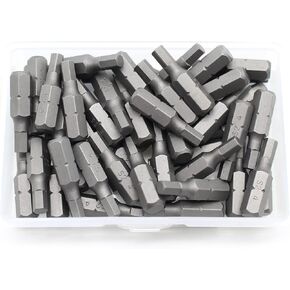 TEMO 50 pc H-4 Hex 4mm (5/32 Inch) Impact Ready 1 Inch Long Screwdriver Insert Bits Hex Shank with Quick Release Slot