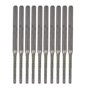 BQLZRN30151 10pcs Silver Diamond Tip Drill Bit Extender Drill Bit for Minerals Pearl Agate Jewelry Silver