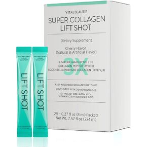 Super Collagen EX (Liquid Marine Collagen) Containing Biotin, Vitamin C, Hyaluronic Acid, L-Glutathione by AMOREPACIFIC Korean Skincare - 5 Servings