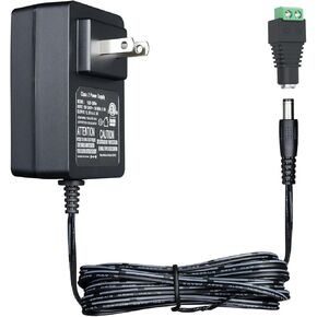 12V 3A Power Supply Adapter with 8 Tips, 3000mA 36W AC DC Switching Adapter, 12V 500mA 1A 1.5A 2A 2.5A 3A for LED Strip Light DVR NVR CCTV Camera Printer Router and More (ETL, 6ft)
