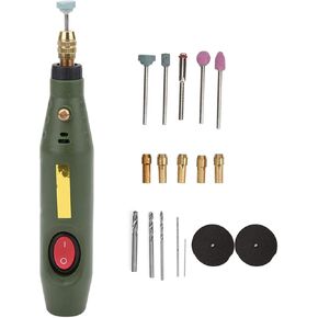 Mini Electric Drill Grinder Engraver Rotary Carver Tool Accessory Kit Agate Wood Carving Multipurpose for Drilling Etching Sanding Engraving Polishing AC 100240V 18000RPM((US Plug))