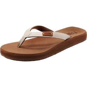 FLOJOS Women's Billie Flip-Flop, Off White, 10