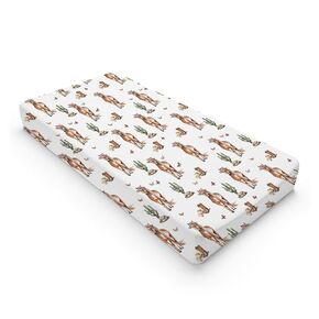 Watercolor Cowgirl Horse Boho Floral Changing Pad Covers Western Cowgirl Boots Hats Butterflies Baby Changing Table Sheets for Girl Soft Breathable Stretchy Diaper Changing Table Mats 32''x16''